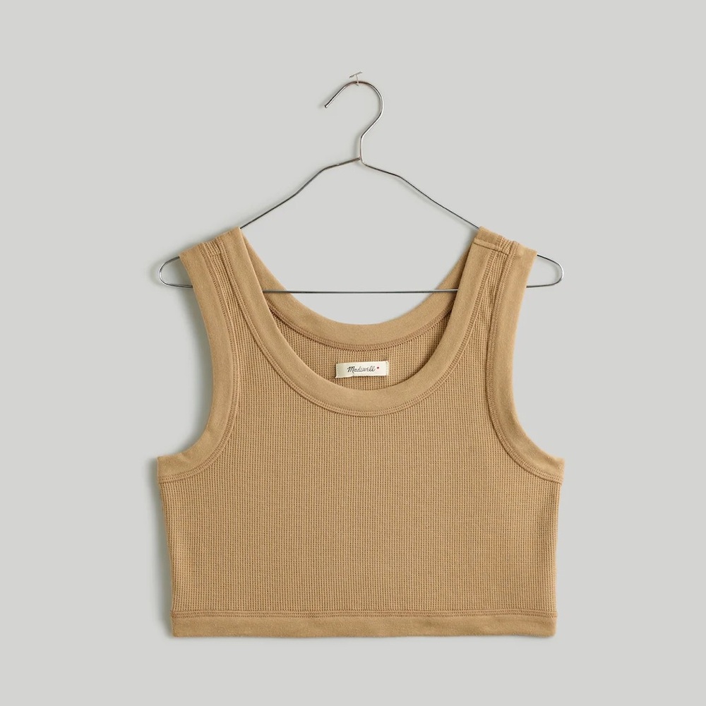 MADEWELL Crop Waffle Knit Top